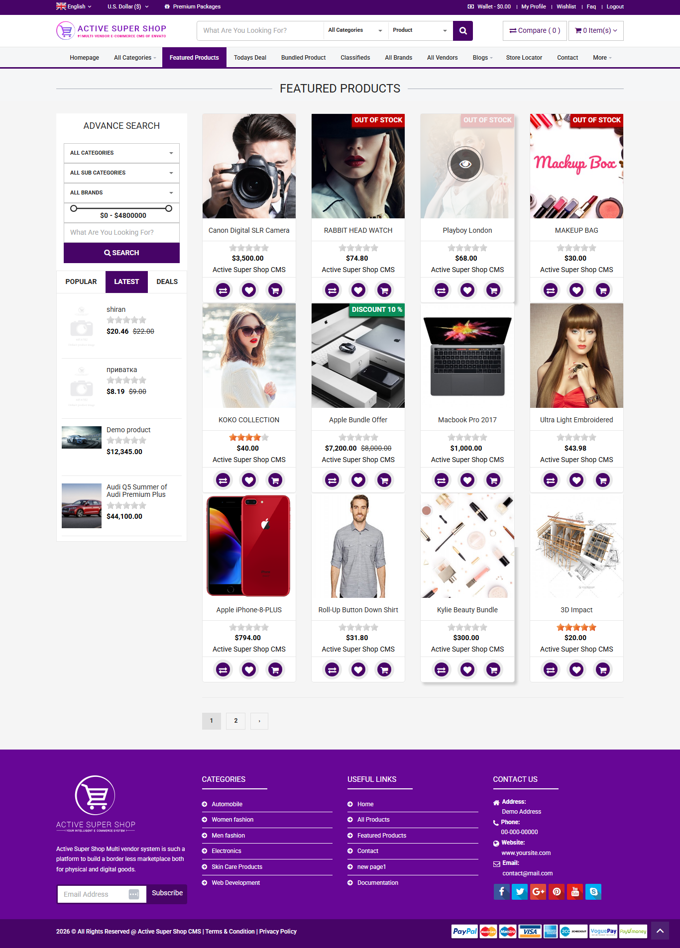 Active Shop Ecommerce screenshot 2