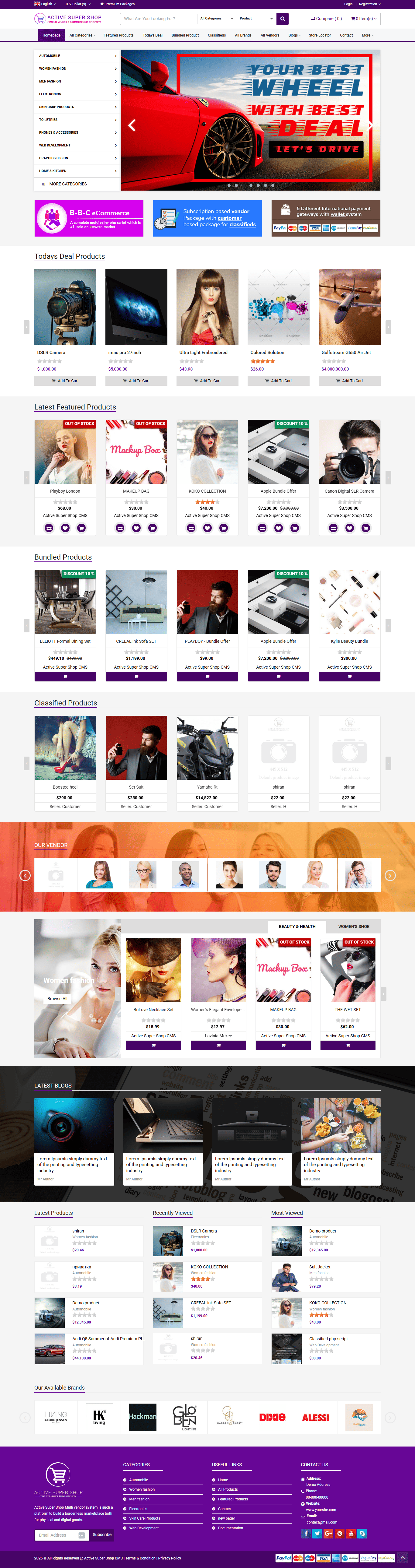 Active Shop Ecommerce screenshot